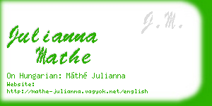 julianna mathe business card