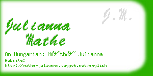julianna mathe business card
